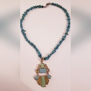Turquoise Puka Necklace with pendant